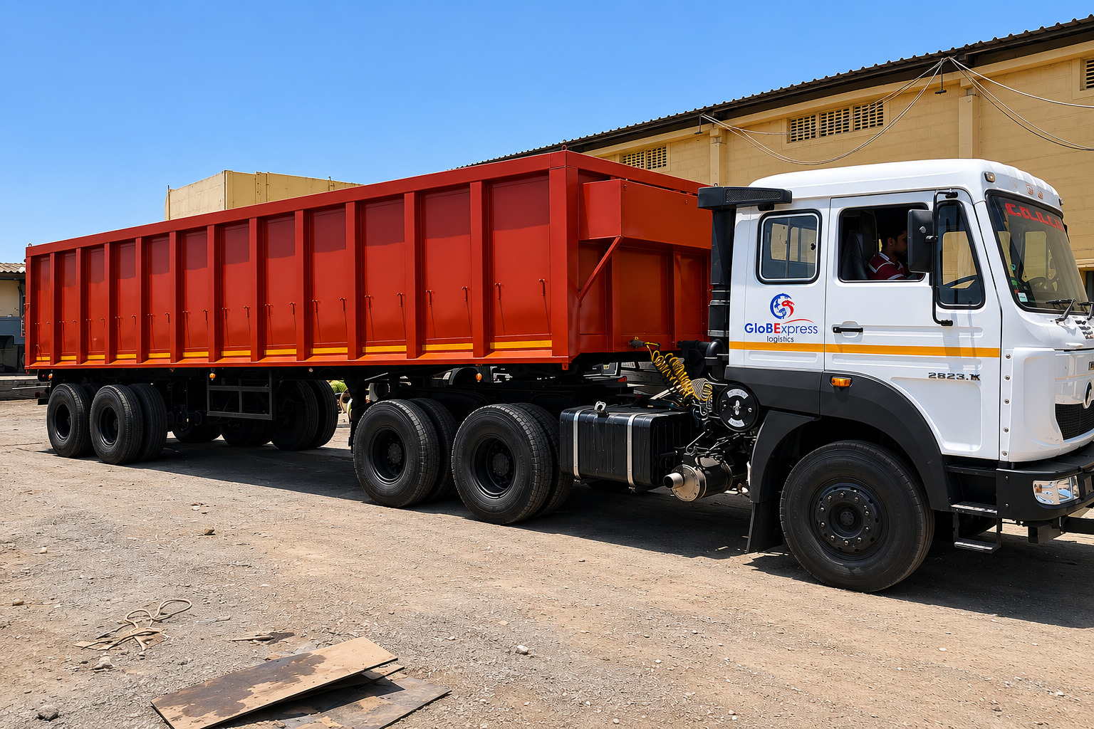 Globe Express Logistics truck on the road